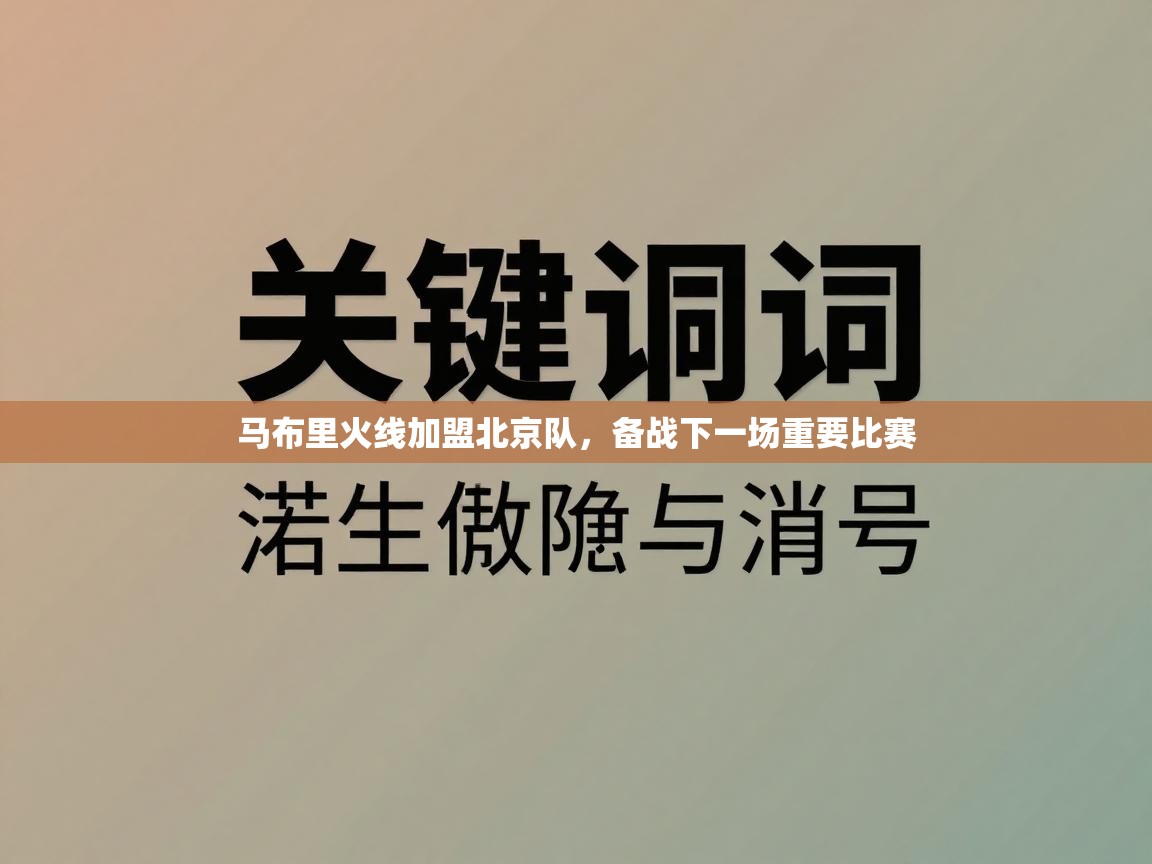 马布里火线加盟北京队，备战下一场重要比赛  第1张